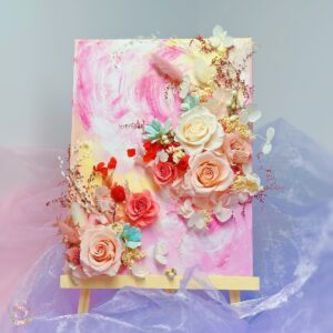 Floral Symphony Canvas with display stand